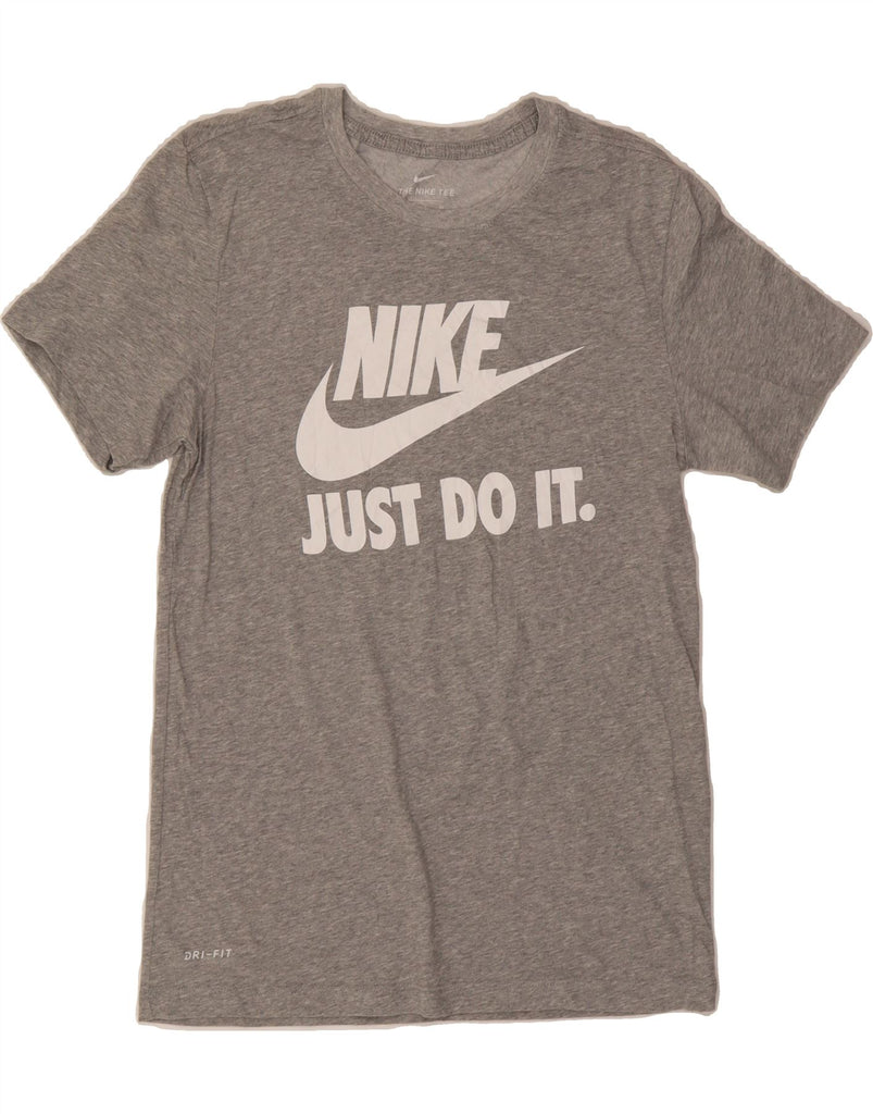 NIKE Mens Dri Fit Graphic T-Shirt Top Small Grey Cotton Vintage Nike and Second-Hand Nike from Messina Hembry 