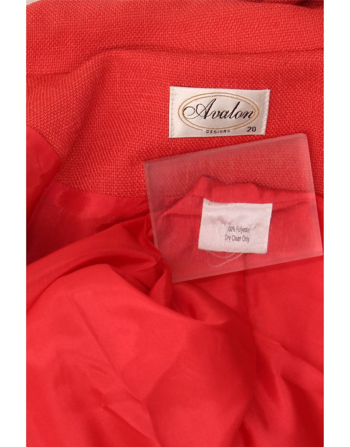 Avalon Womens 4 Button Blazer Jacket UK 20 2XL Pink Polyester