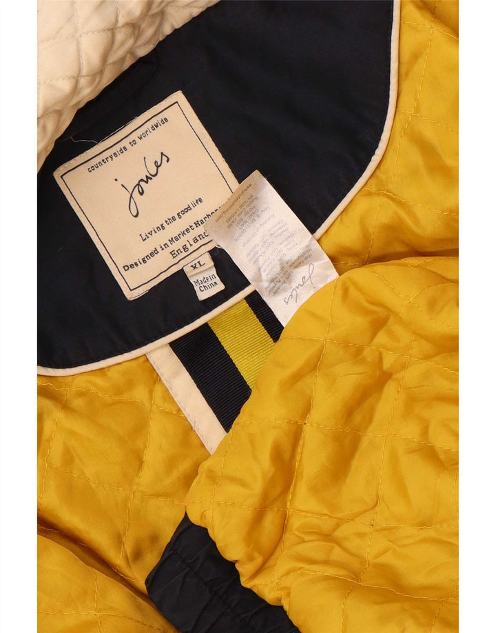 Joules Mens Graphic Bomber Jacket UK 42 XL Navy Blue Polyester