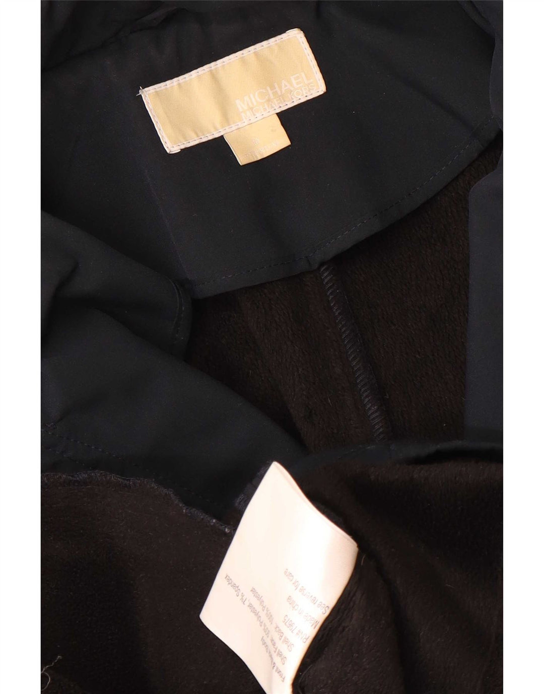 Michael Kors Womens Hooded Military Overcoat UK 14 Medium Navy Blue