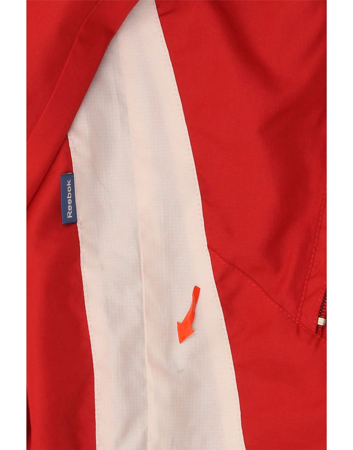 Reebok Mens Rain Jacket UK 42 XL Red Colourblock Polyester