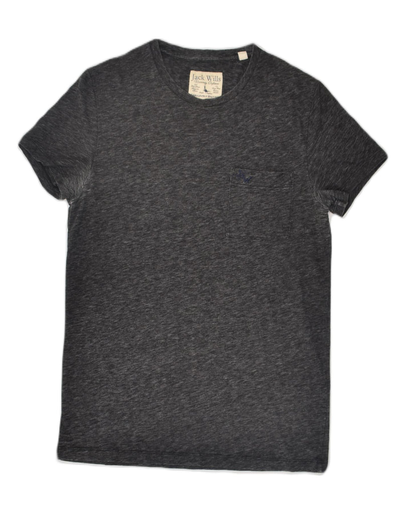 JACK WILLS Mens T-Shirt Top Small Black Flecked Cotton | Vintage Jack Wills | Thrift | Second-Hand Jack Wills | Used Clothing | Messina Hembry 