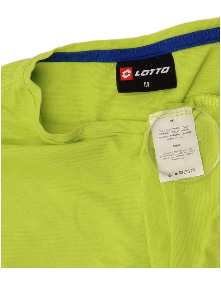 LOTTO Mens Graphic T-Shirt Top Medium Green Cotton