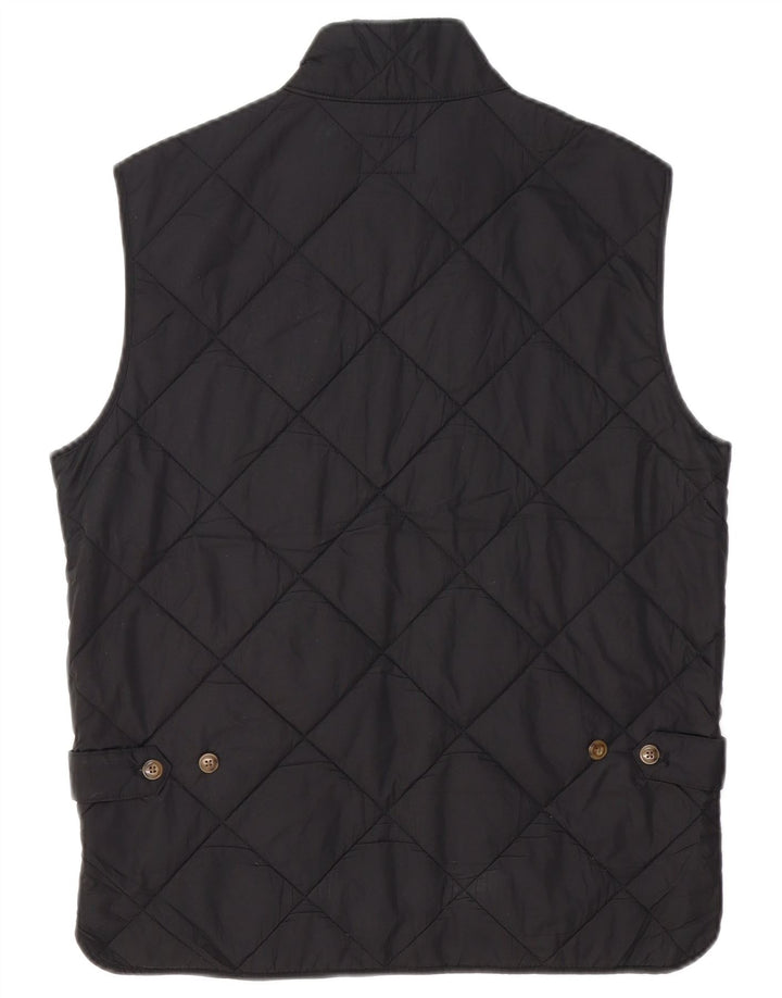 J. CREW Mens Quilted Gilet UK 36 Small Black Polyester