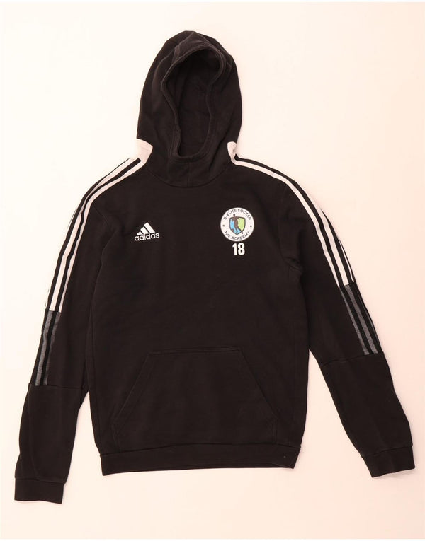 ADIDAS Mens B-Elite Soccer Graphic Hoodie Jumper Small Black Cotton