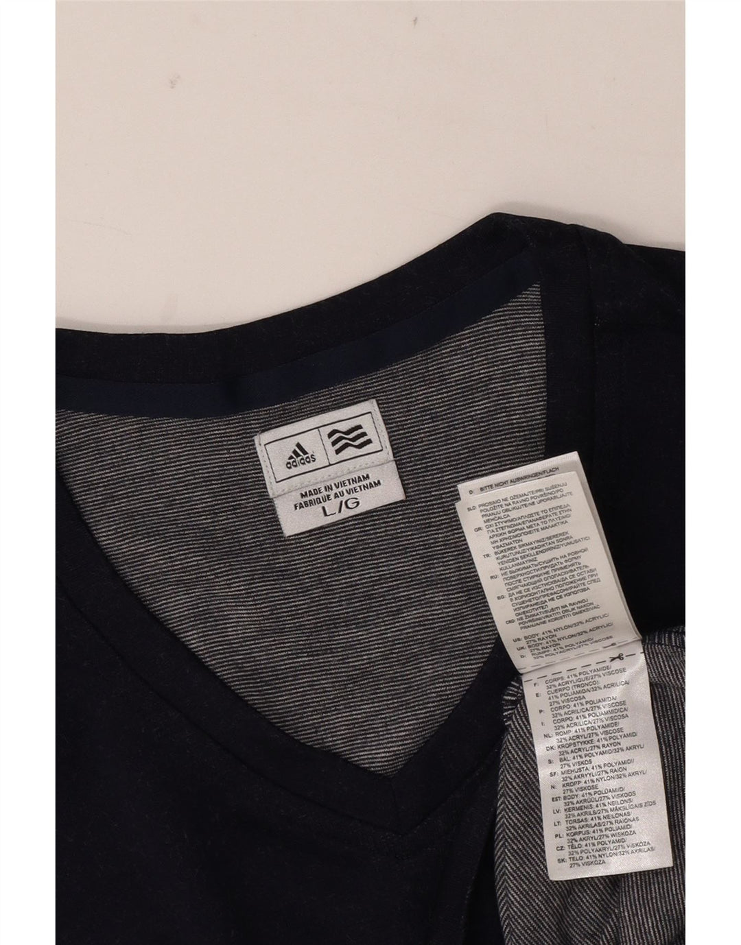 Adidas Mens Vest Tank Top Large Navy Blue Nylon