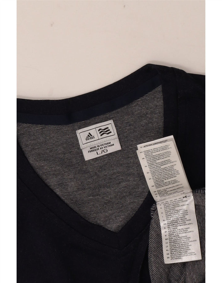 Adidas Mens Vest Tank Top Large Navy Blue Nylon