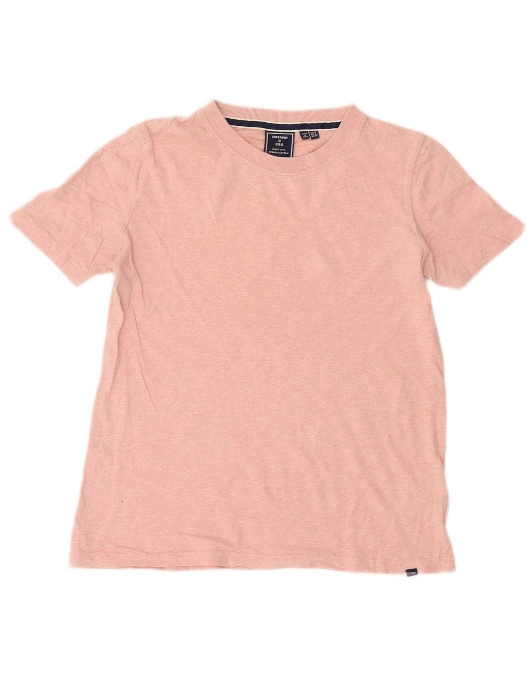 Superdry Womens T-Shirt Top UK 8 Small Pink Cotton