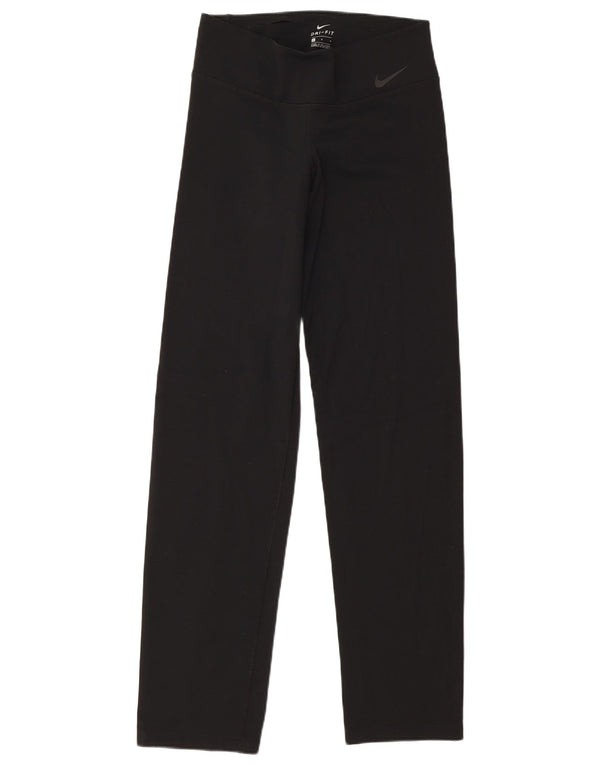 Nike Womens Dri Fit Leggings UK 16 Large  Black Nylon