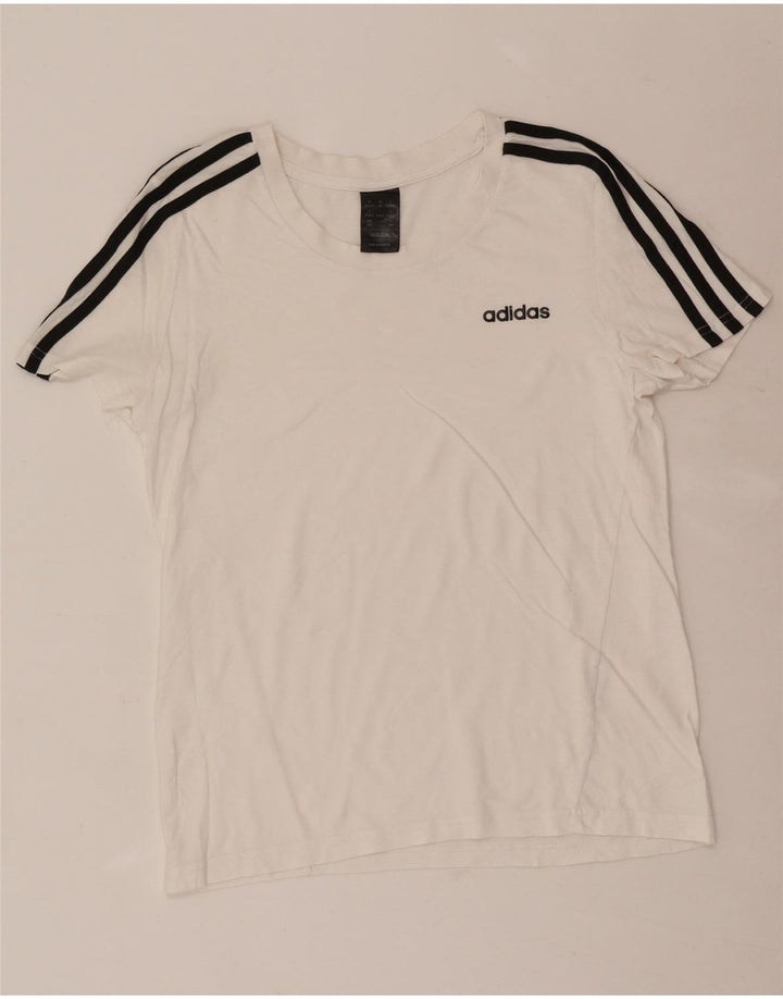 Adidas Womens T-Shirt Top UK 12/14 Medium White