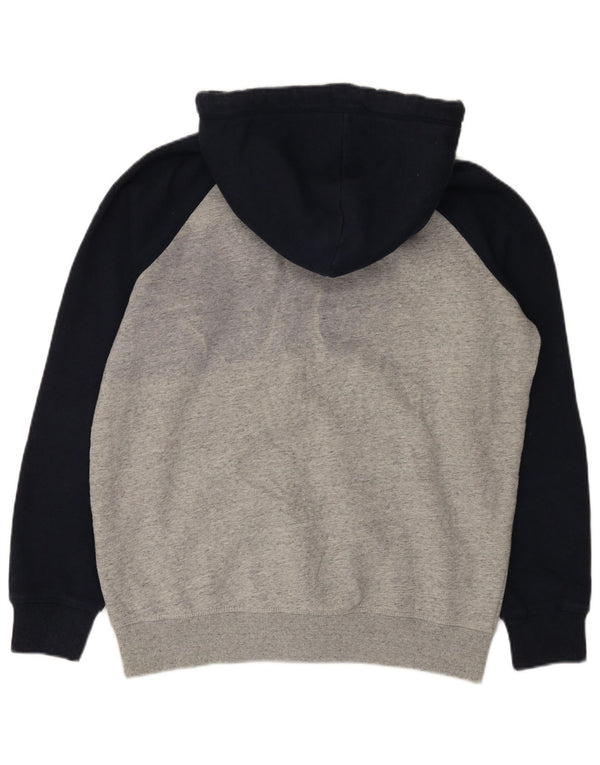 Superdry Mens Zip Hoodie Sweater XL Grey Colourblock Cotton