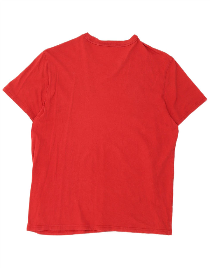 Guess Womens Graphic T-Shirt Top UK 18 XL Red