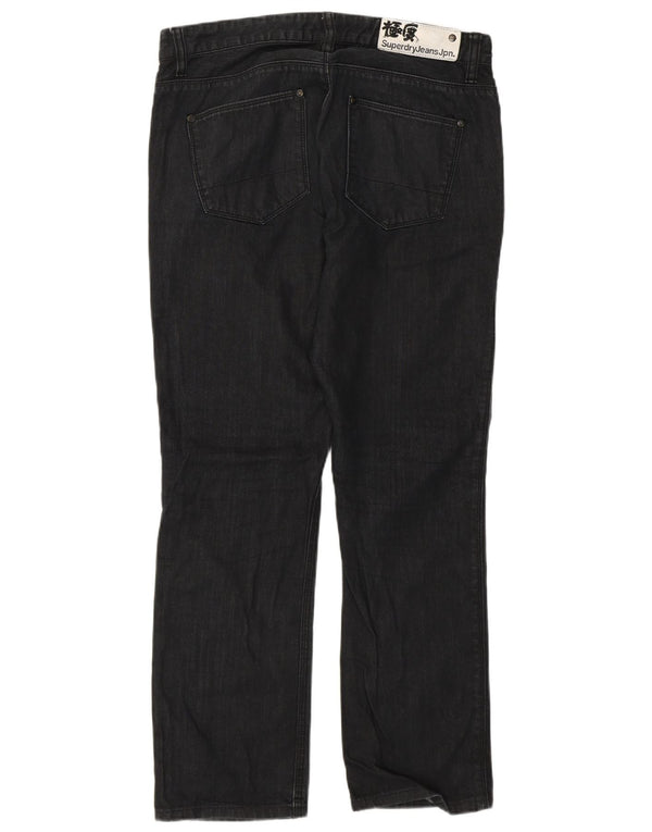 Superdry Mens Straight Jeans W30 L28 Grey Cotton