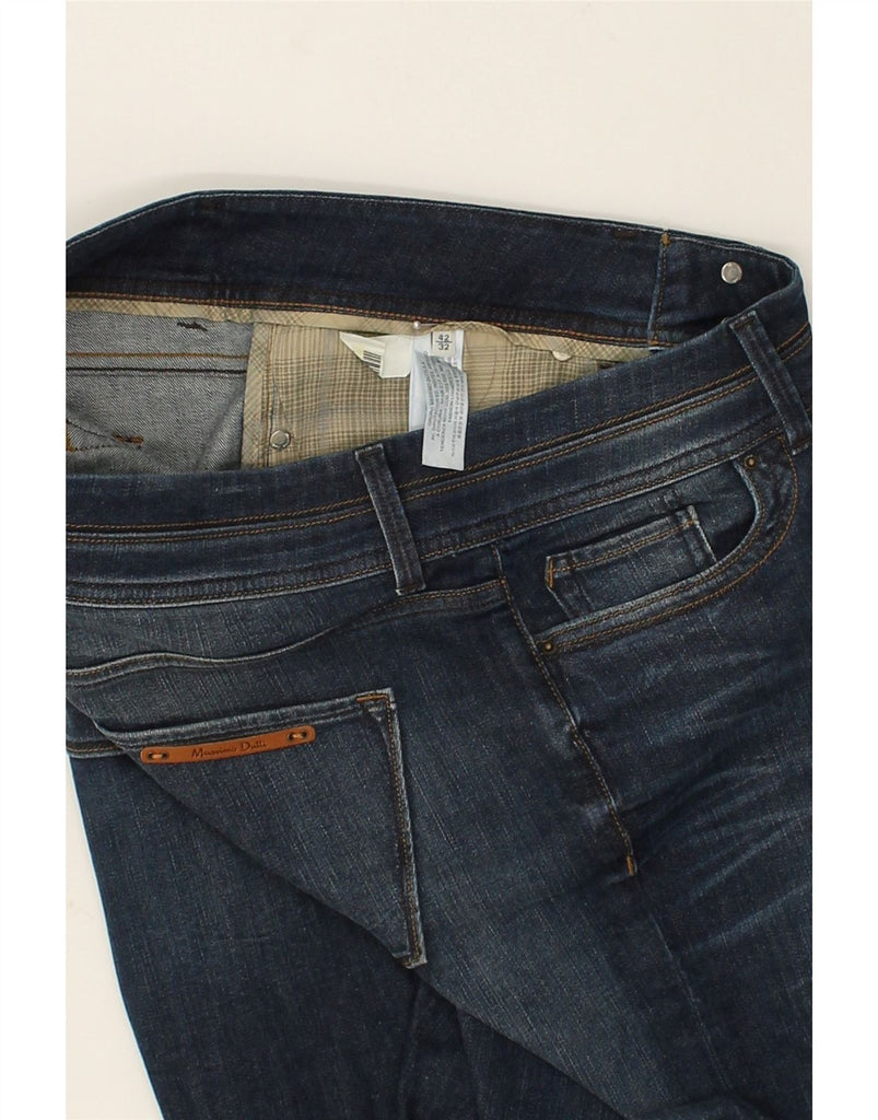 MASSIMO DUTTI Womens Slim Jeans EU 32 Large W32 L32 Navy Blue Cotton | Vintage Massimo Dutti | Thrift | Second-Hand Massimo Dutti | Used Clothing | Messina Hembry 