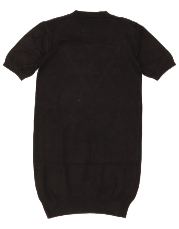 Guess Girls Graphic Short Sleeve Jumper Dress 9-10 Years Black Viscose