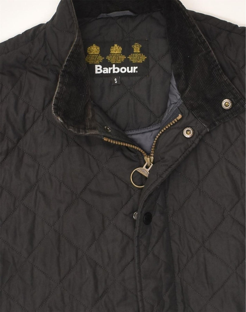 BARBOUR Mens Quilted Jacket UK 36 Small Black Polyester | Vintage Barbour | Thrift | Second-Hand Barbour | Used Clothing | Messina Hembry 