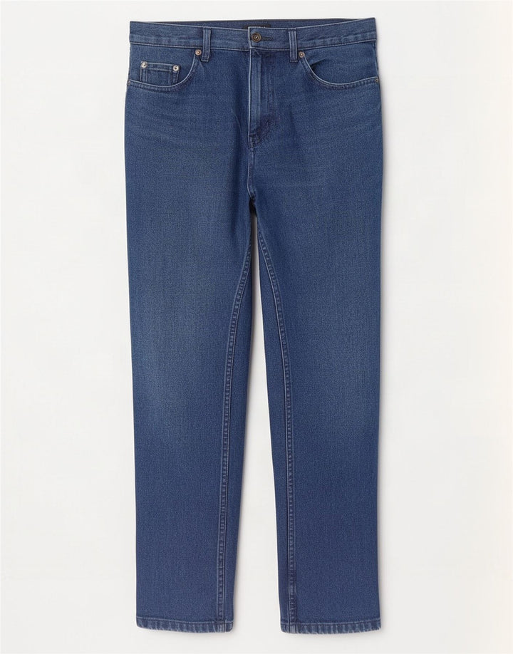Pierre Cardin Mens Regular Fit Straight Jeans W30 L30 Blue Cotton