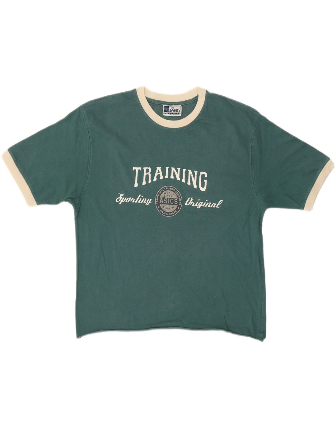 ASICS Womens Graphic T-Shirt Top UK 14 Large Green