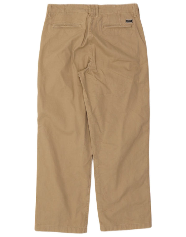 Zara Mens Loose Fit Chino Trousers EU 40 Medium W31 L29 Beige Cotton