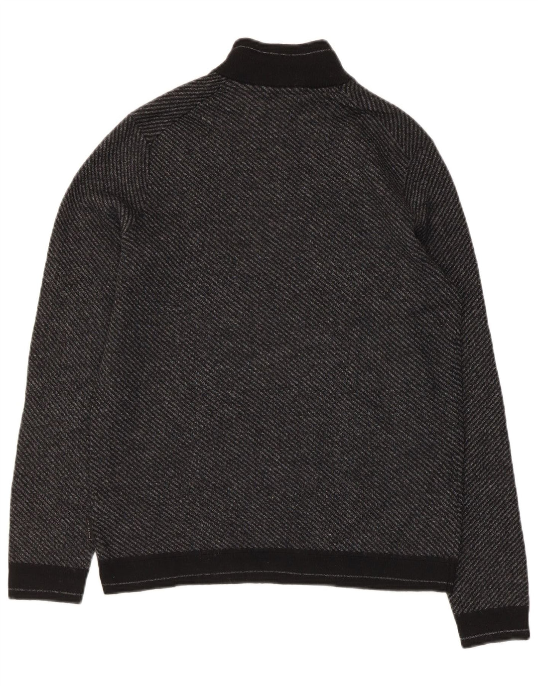 Ted Baker Womens Zip Neck Jumper Sweater Size 4 Large Grey Wool