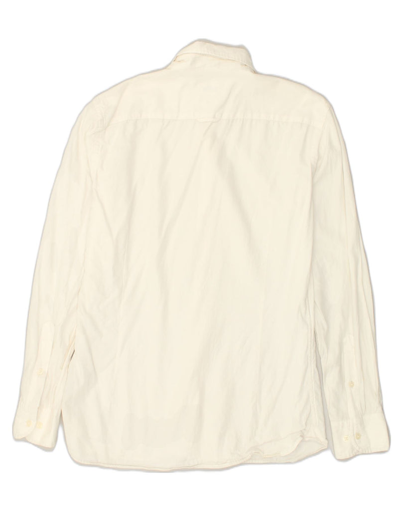 HACKETT Mens Slim Shirt Medium Off White Cotton | Vintage Hackett | Thrift | Second-Hand Hackett | Used Clothing | Messina Hembry 