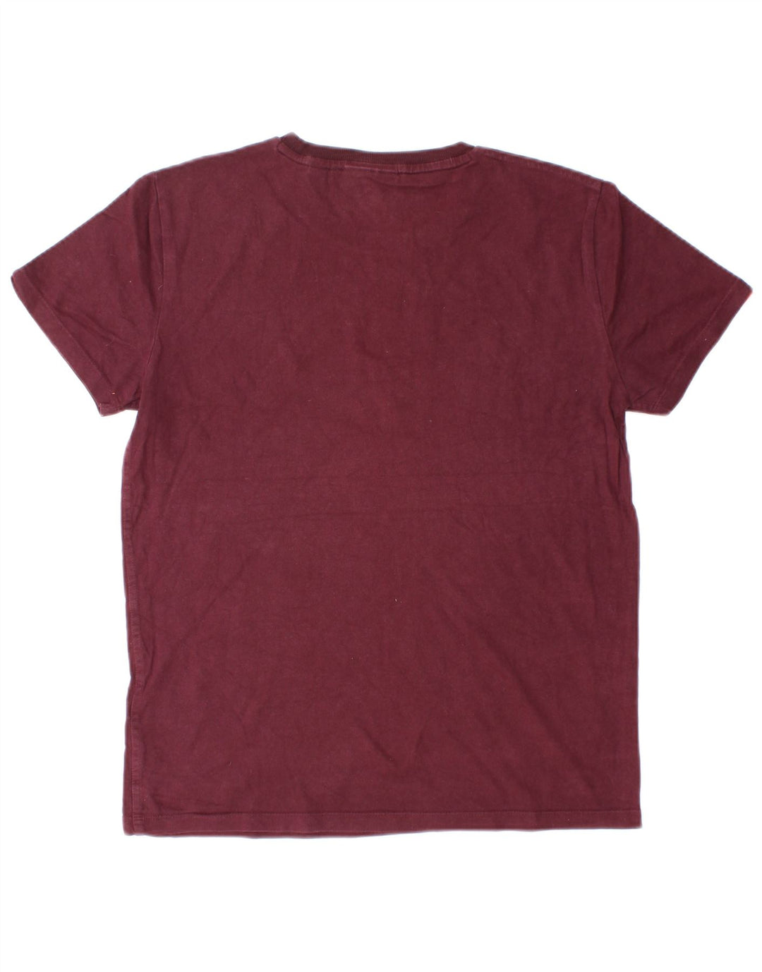 Superdry Mens T-Shirt Top Medium Burgundy Cotton