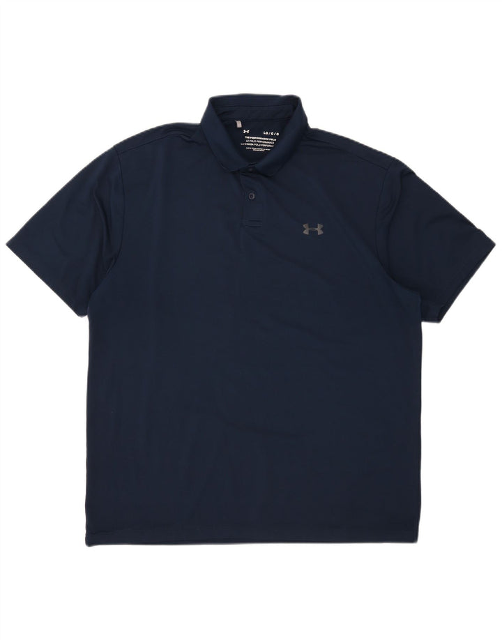 Under Armour Mens Polo Shirt Large Navy Blue