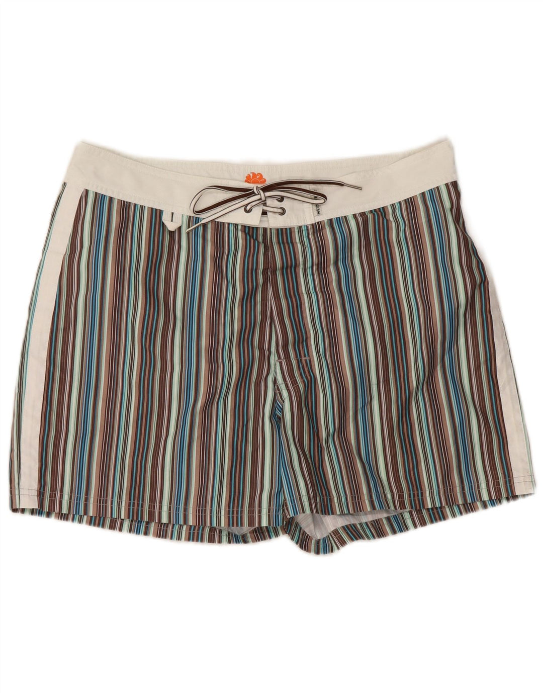 SUNDEK Mens Swimming Shorts Medium  Multicoloured Striped Polyester