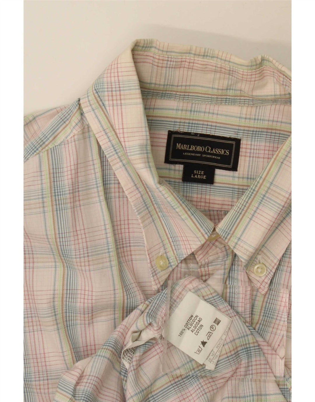 Marlboro Classics Mens Shirt Large Multicoloured Check Cotton
