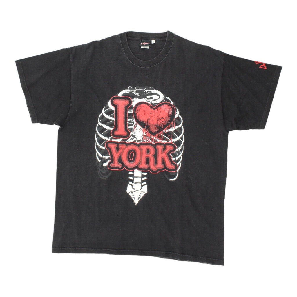 The York Dungeons Mens Black I Heart York Tshirt | Vintage Souvenir VTG | Vintage Messina Hembry | Thrift | Second-Hand Messina Hembry | Used Clothing | Messina Hembry 