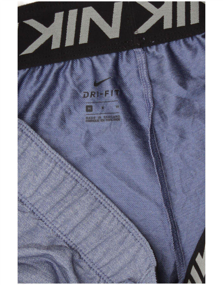 Nike Womens Dri Fit Sport Shorts UK 14 Medium Blue Polyester