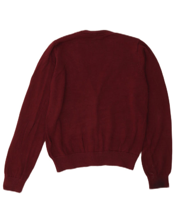 Marks & Spencer Girls Cardigan Sweater 9-10 Years Burgundy Cotton
