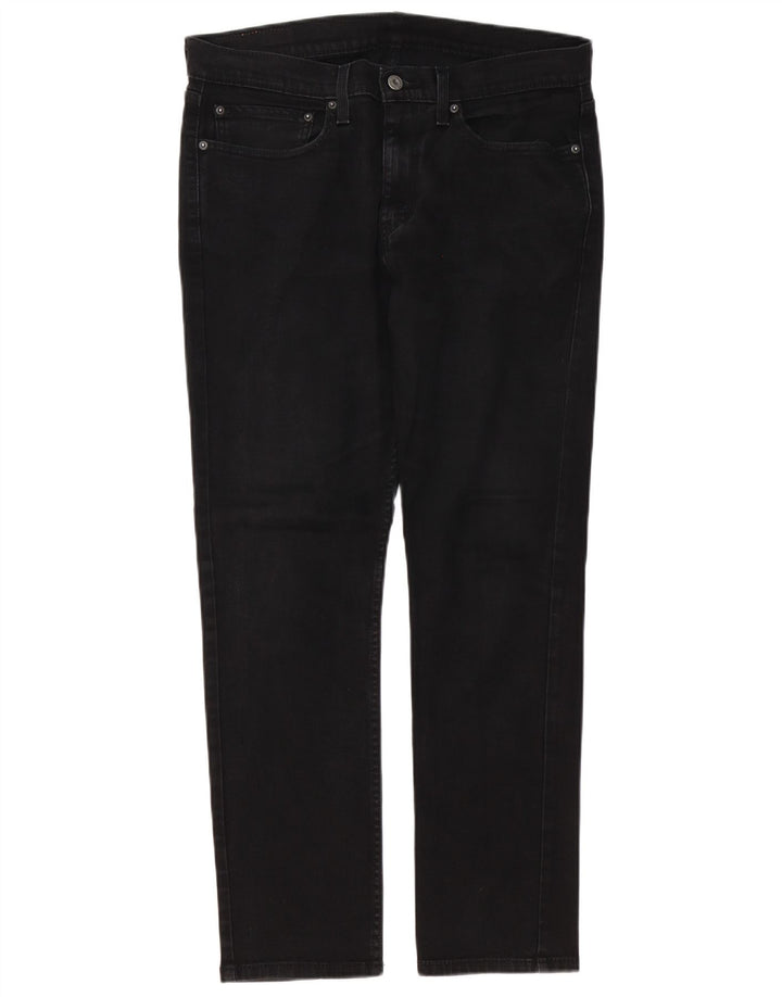 Levi's Mens Slim Jeans W34 L32 Black Cotton