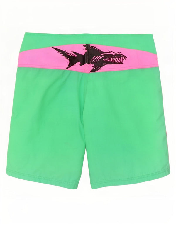 Maui and Sons Mens Graphic Swimming Shorts Large Green Colourblock