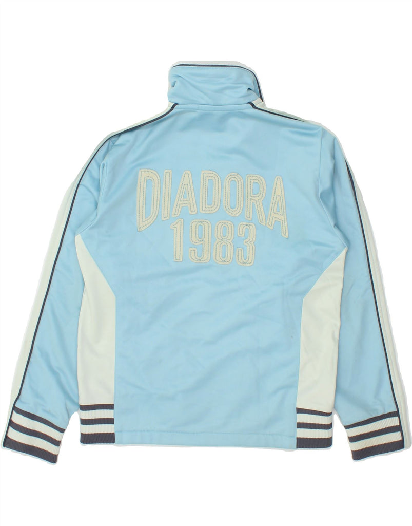 DIADORA Boys Graphic Tracksuit Top Jacket 9-10 Years Blue Colourblock | Vintage Diadora | Thrift | Second-Hand Diadora | Used Clothing | Messina Hembry 