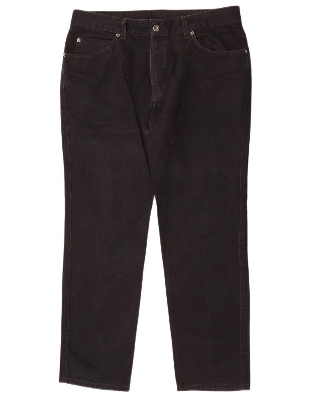 Mustang Mens Straight Jeans W36 L30 Black Cotton