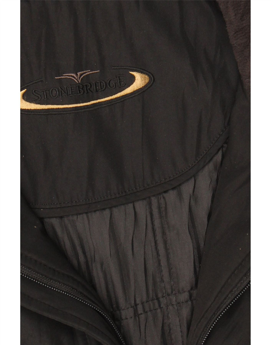 STONEBRIDGE Mens Windbreaker Jacket UK 42 XL Black Vintage Stonebridge and Second-Hand Stonebridge from Messina Hembry 