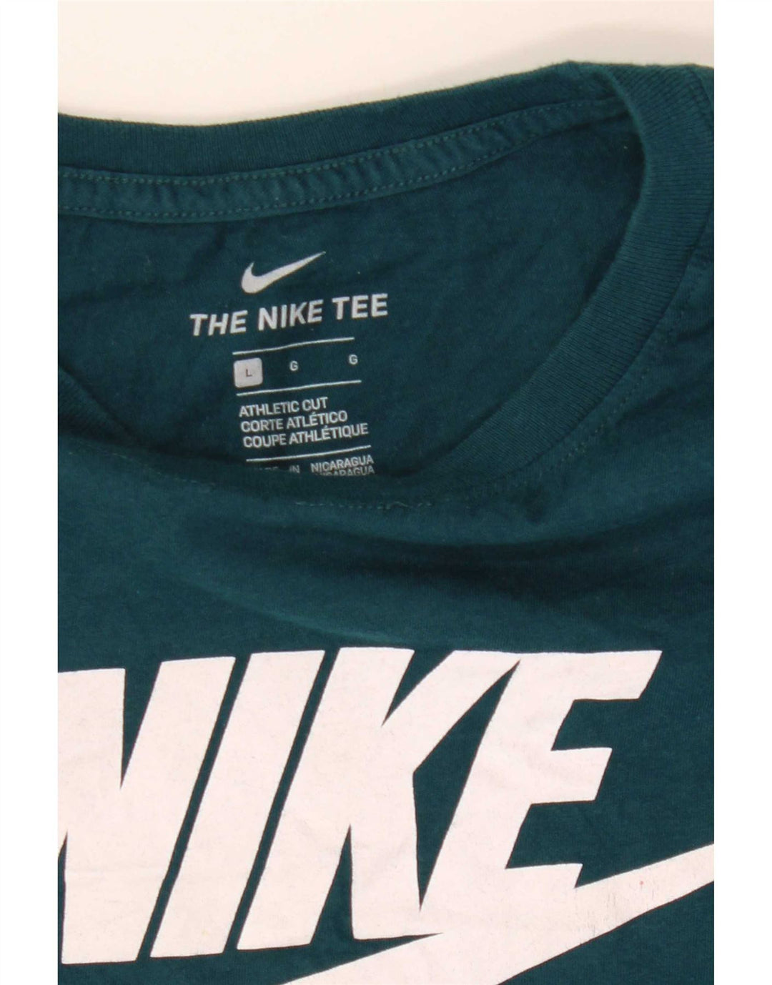 Nike Mens Athletic Cut Graphic T-Shirt Top Large Green