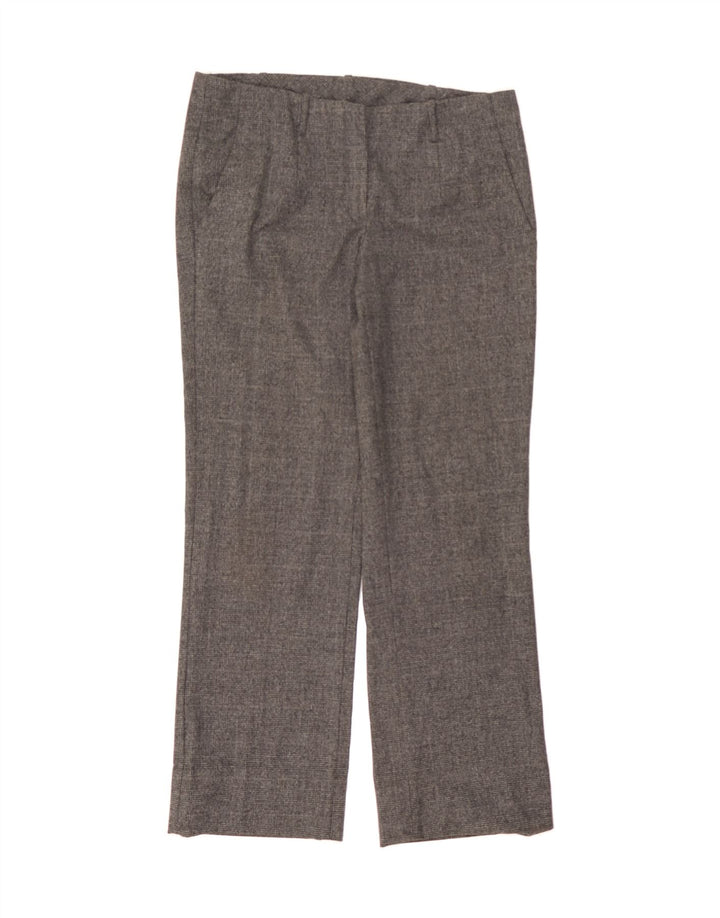 BENETTON Womens Straight Suit Trousers IT 46 Large W36 L32 Grey Check Vintage Benetton and Second-Hand Benetton from Messina Hembry 