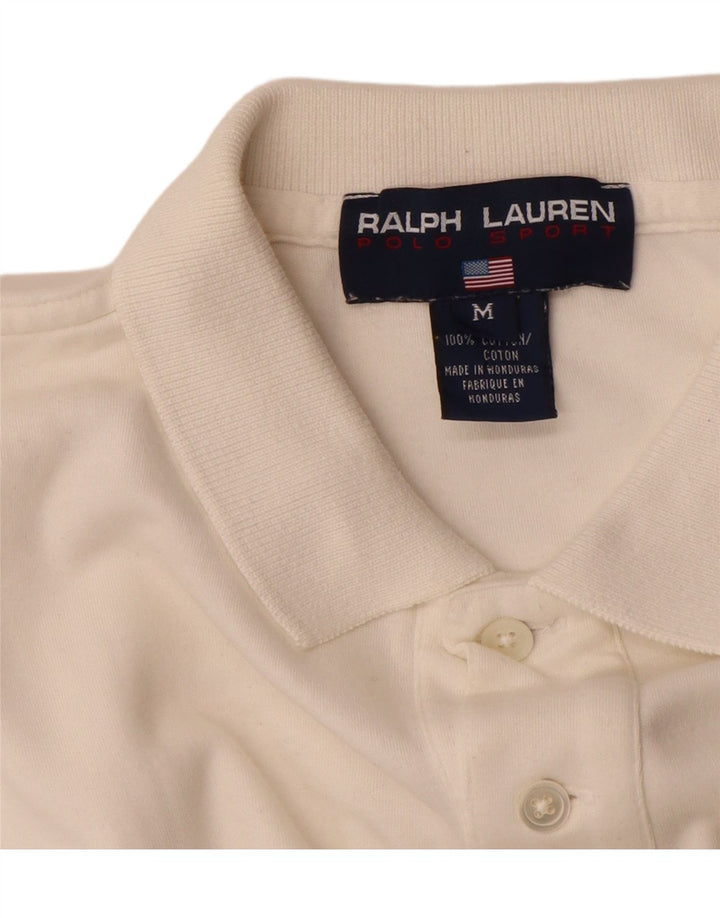 Ralph Lauren Mens Polo Shirt Medium White Cotton
