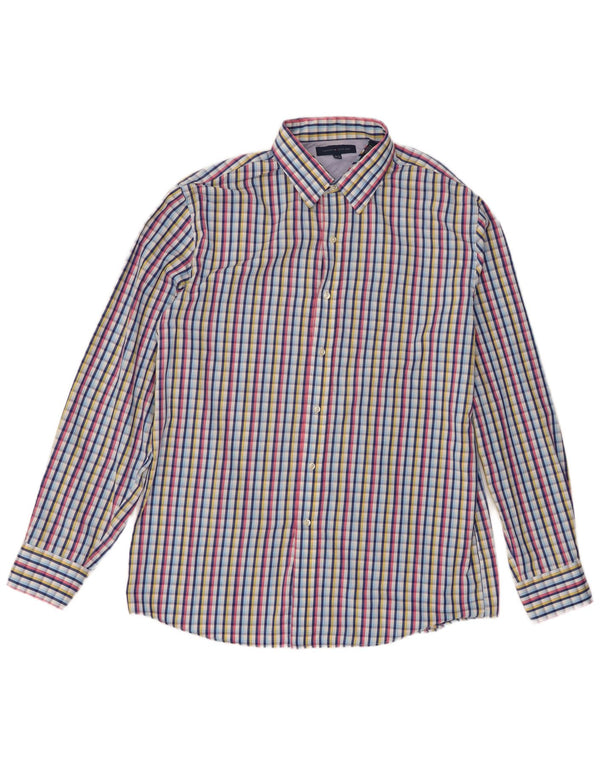 Tommy Hilfiger Mens Shirt Size 16 16 1/2 Large Multicoloured Check Cotton