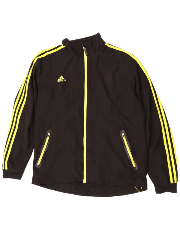 Adidas Mens Climalite Tracksuit Top Jacket UK 44/46 Large Black Polyester