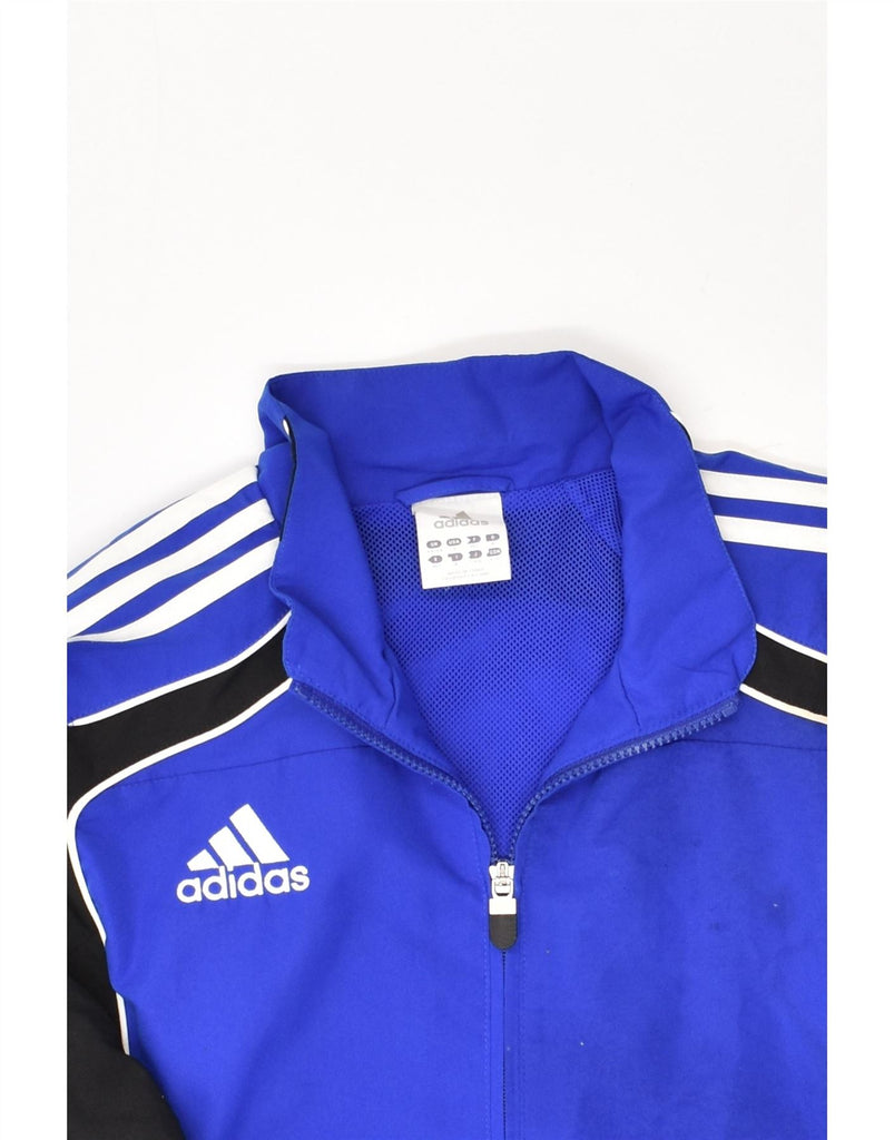 ADIDAS Mens Graphic Tracksuit Top Jacket UK 44/46 Large Blue Colourblock | Vintage Adidas | Thrift | Second-Hand Adidas | Used Clothing | Messina Hembry 