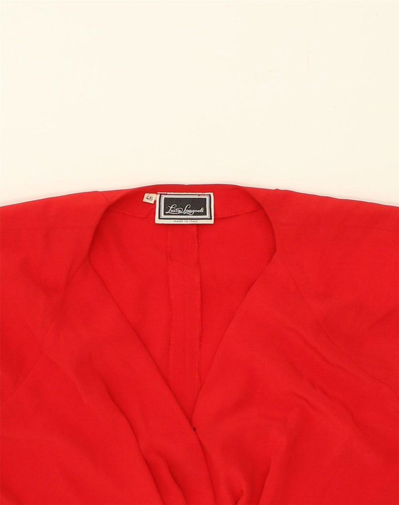 LUISA SPAGNOLI Womens Cardigan Top IT 46 Large Red Polyester | Vintage Luisa Spagnoli | Thrift | Second-Hand Luisa Spagnoli | Used Clothing | Messina Hembry 