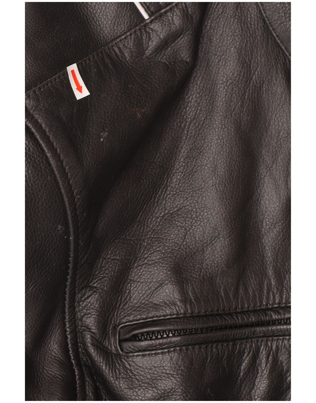 VINTAGE Mens Leather Racer Jacket UK 46 3XL Black Leather