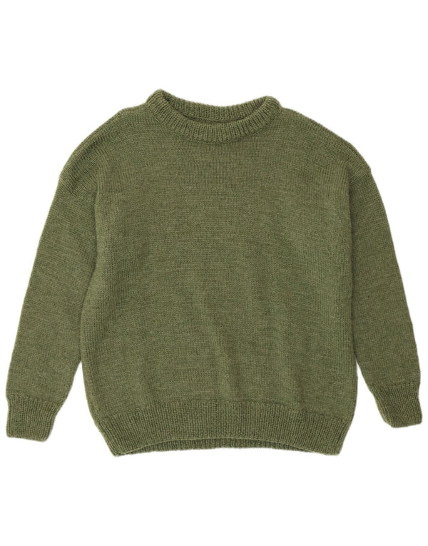 VINTAGE Mens Crew Neck Jumper Sweater Large Green