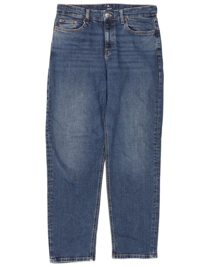 Marks & Spencer Womens Regular High Waist Jeans UK 12 Medium W30 L29 Blue