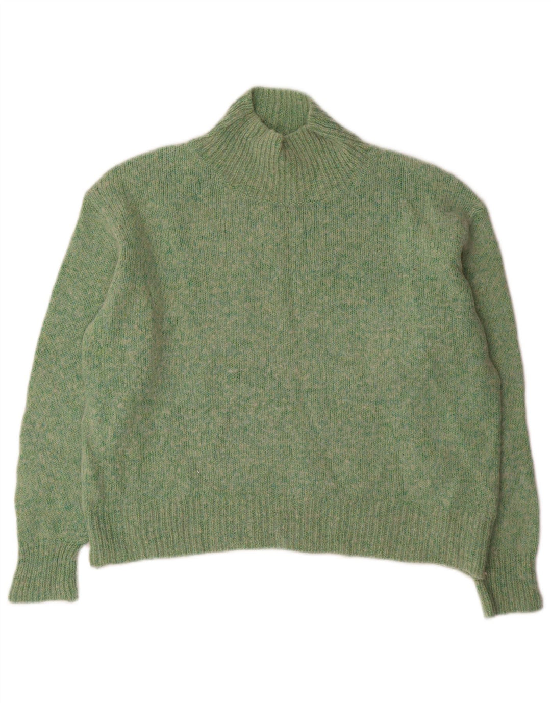 Whistles Womens Turtle Neck Jumper Sweater UK 14 Medium Green Flecked