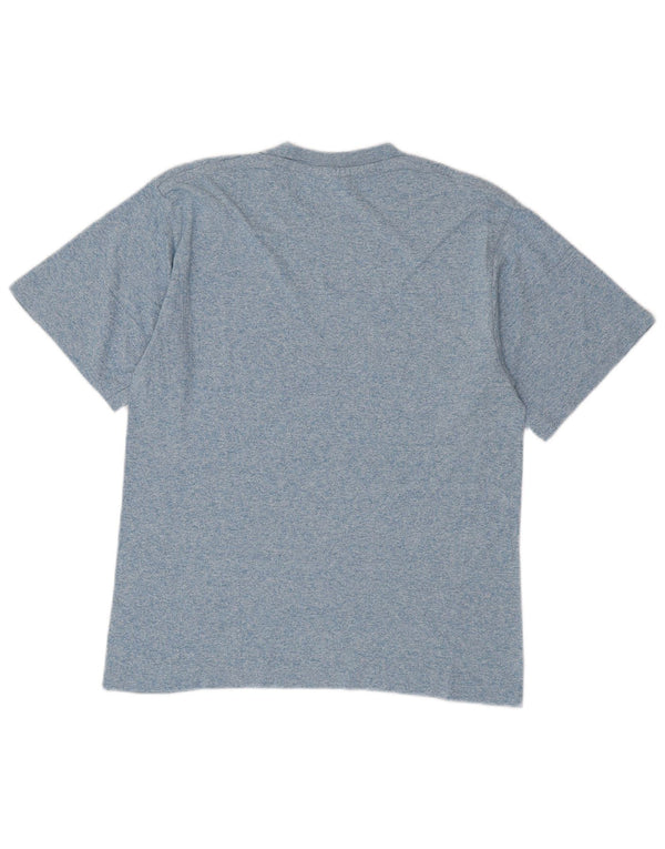 Champion Mens Graphic T-Shirt Top Small Blue Flecked Cotton