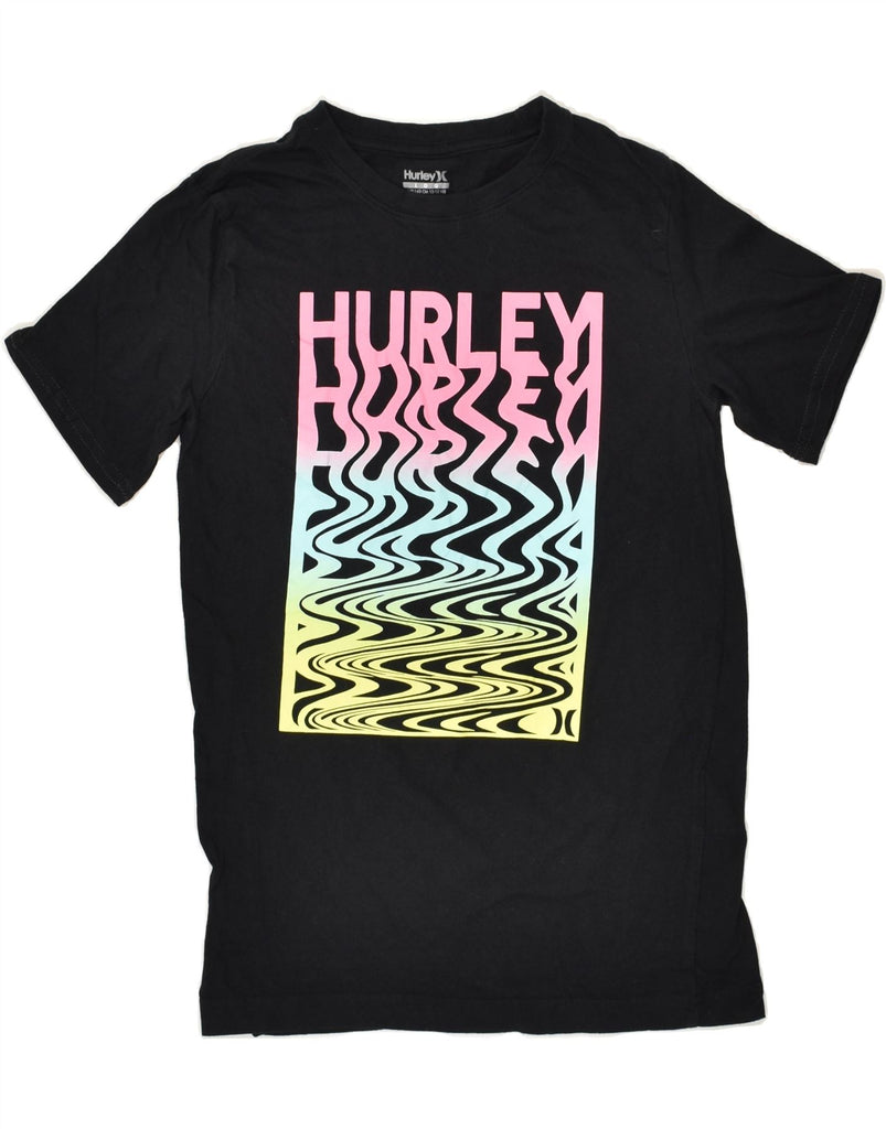 HURLEY Girls Graphic T-Shirt Top 12-13 Years Large  Black Cotton | Vintage Hurley | Thrift | Second-Hand Hurley | Used Clothing | Messina Hembry 